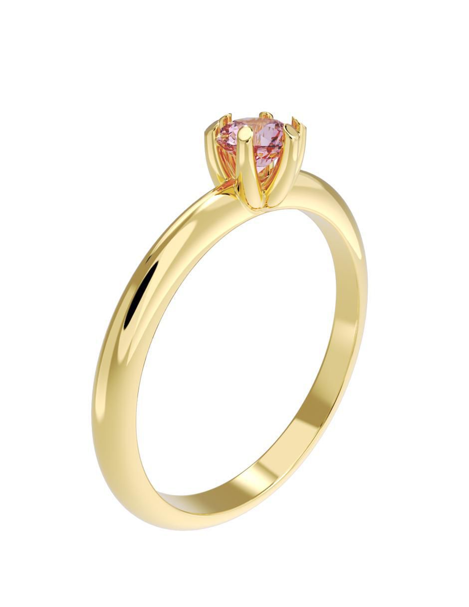 Anillo de compromiso "de" oro 10 k fonelli sin familia zirconia