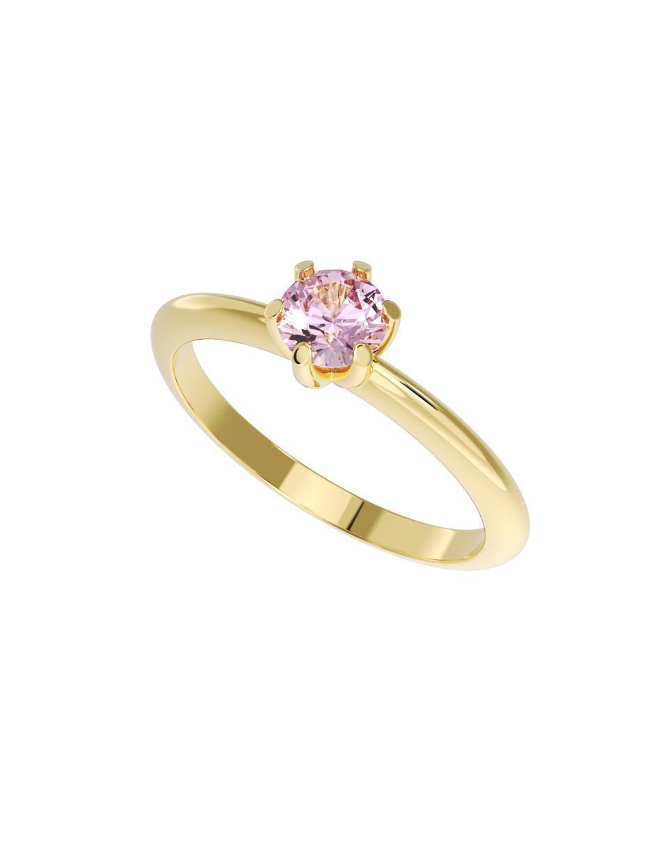 Anillo de compromiso "de" oro 10 k fonelli sin familia zirconia