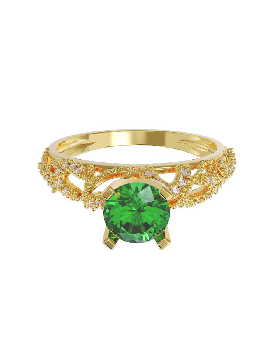 Anillo de compromiso de oro 10 k