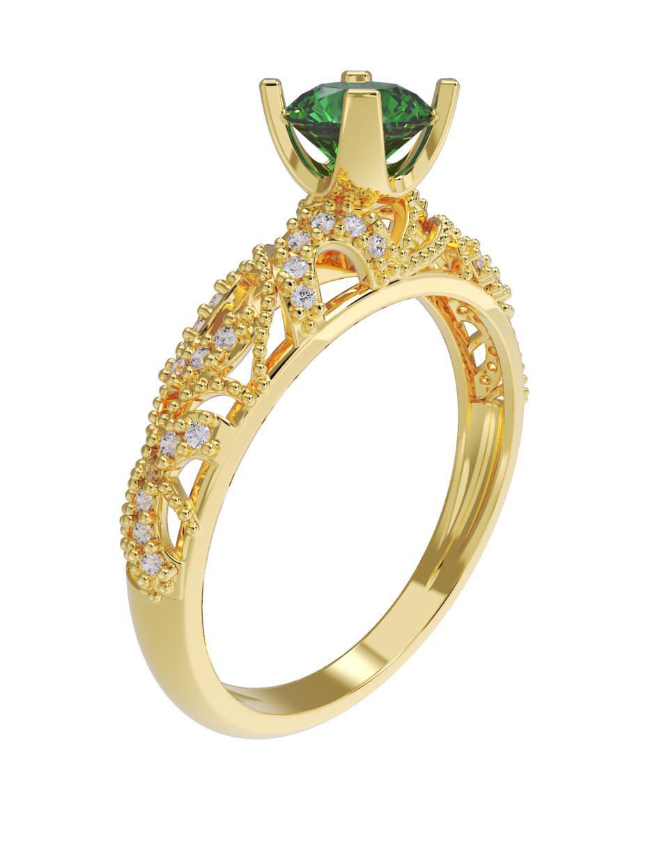 Anillo de compromiso "de" oro 10 k fonelli sin familia zirconia