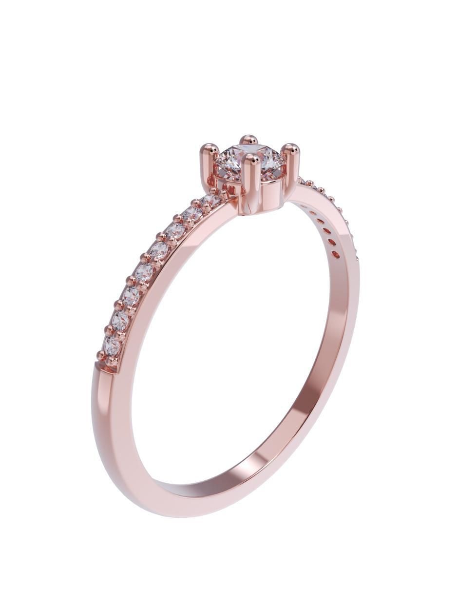 Anillo de compromiso de oro 10 k 3