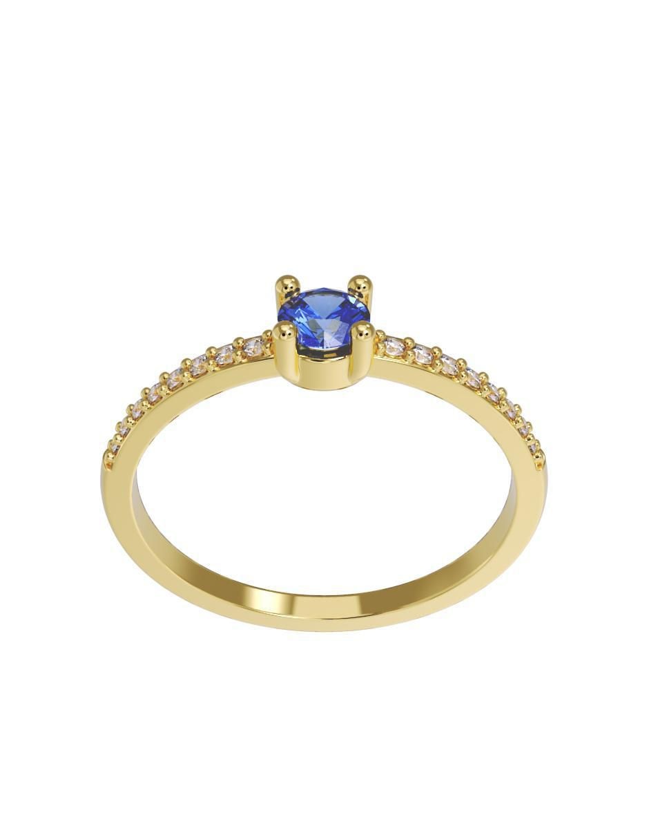 Anillo de compromiso "de" oro 10 k fonelli sin familia zirconia