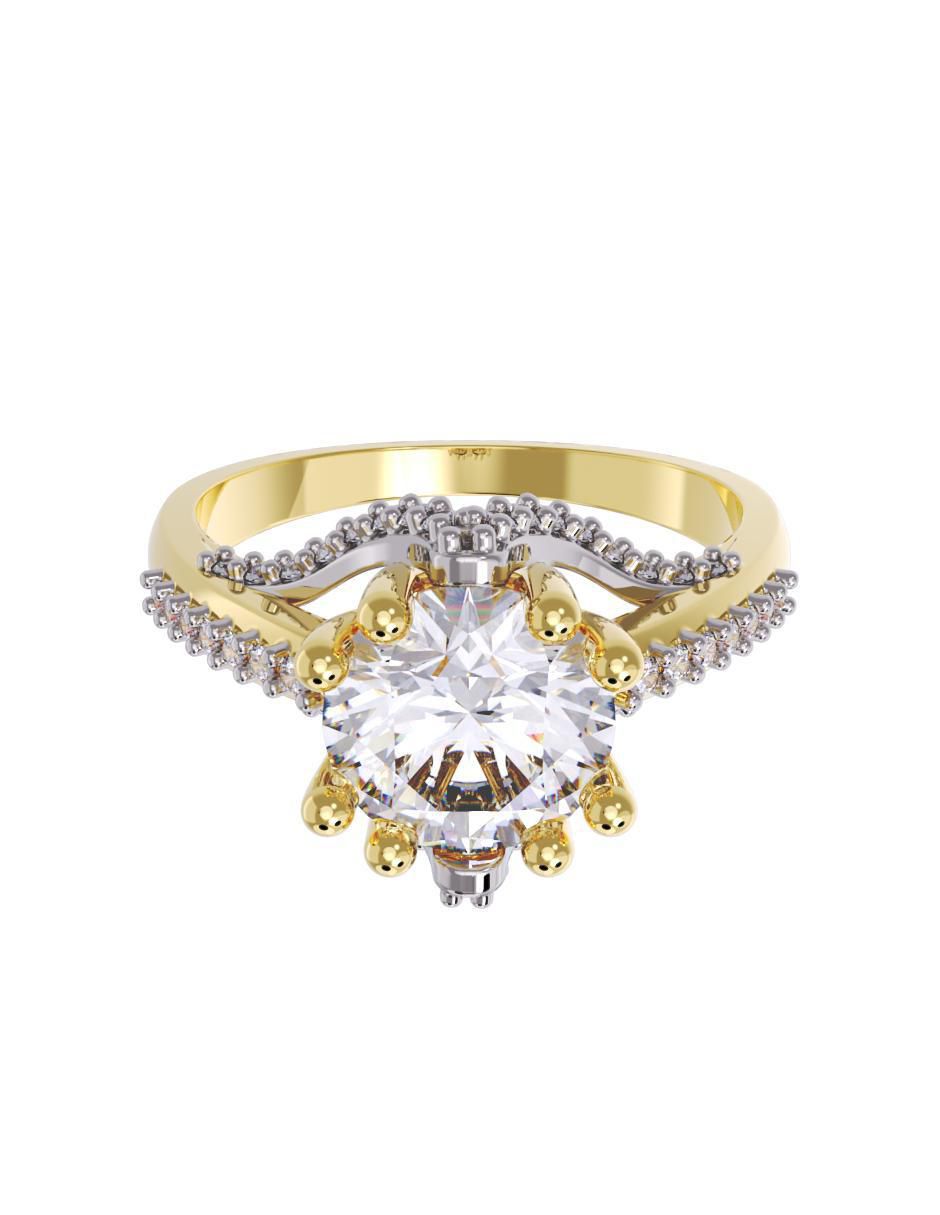 Anillo de compromiso de oro 10 k