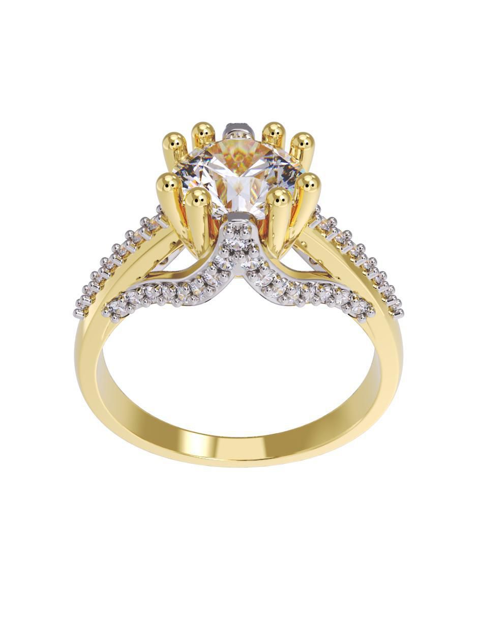 Anillo de compromiso "de" oro 10 k fonelli sin familia o colección zirconia