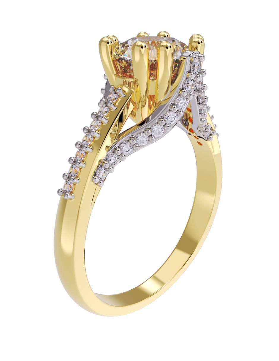 Anillo de compromiso "de" oro 10 k fonelli sin familia o colección zirconia