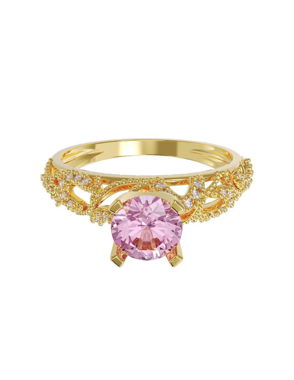 Anillo de compromiso de oro 10 k