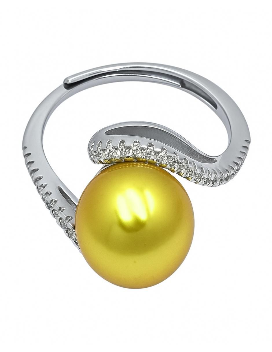 Anillo brillo de plata P 925 perla brillante 2