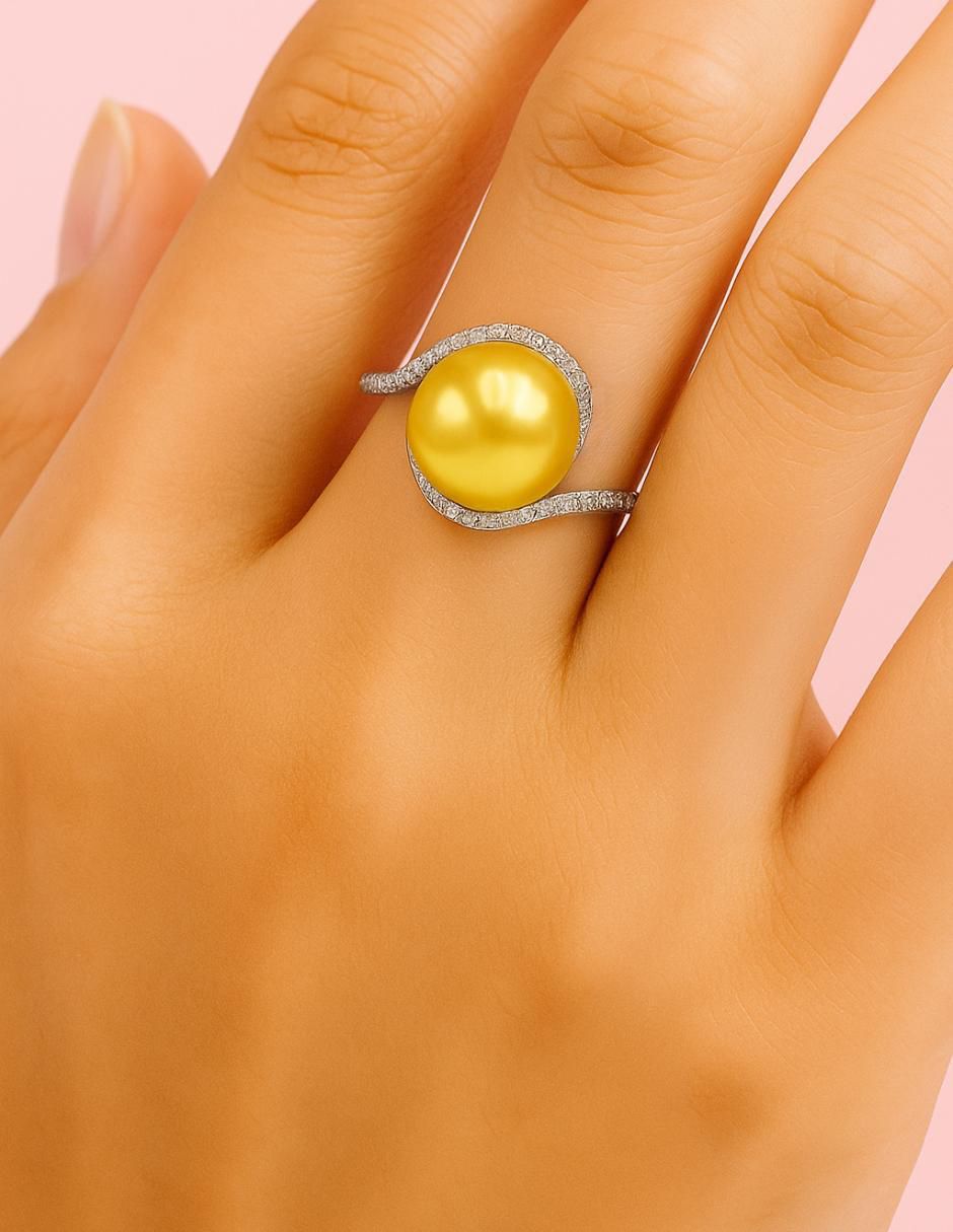 Anillo brillo de plata P 925 perla brillante 5