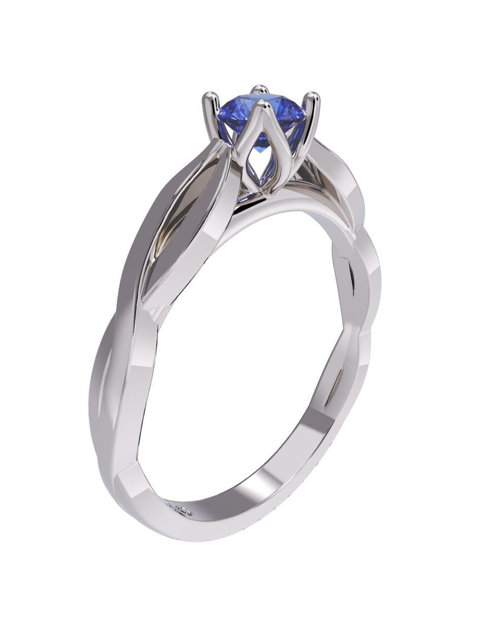 Anillo de compromiso de oro 10 k 3