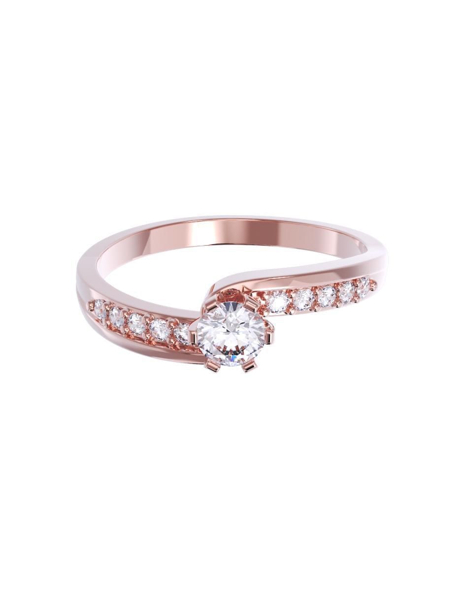Anillo de compromiso de oro 14 k