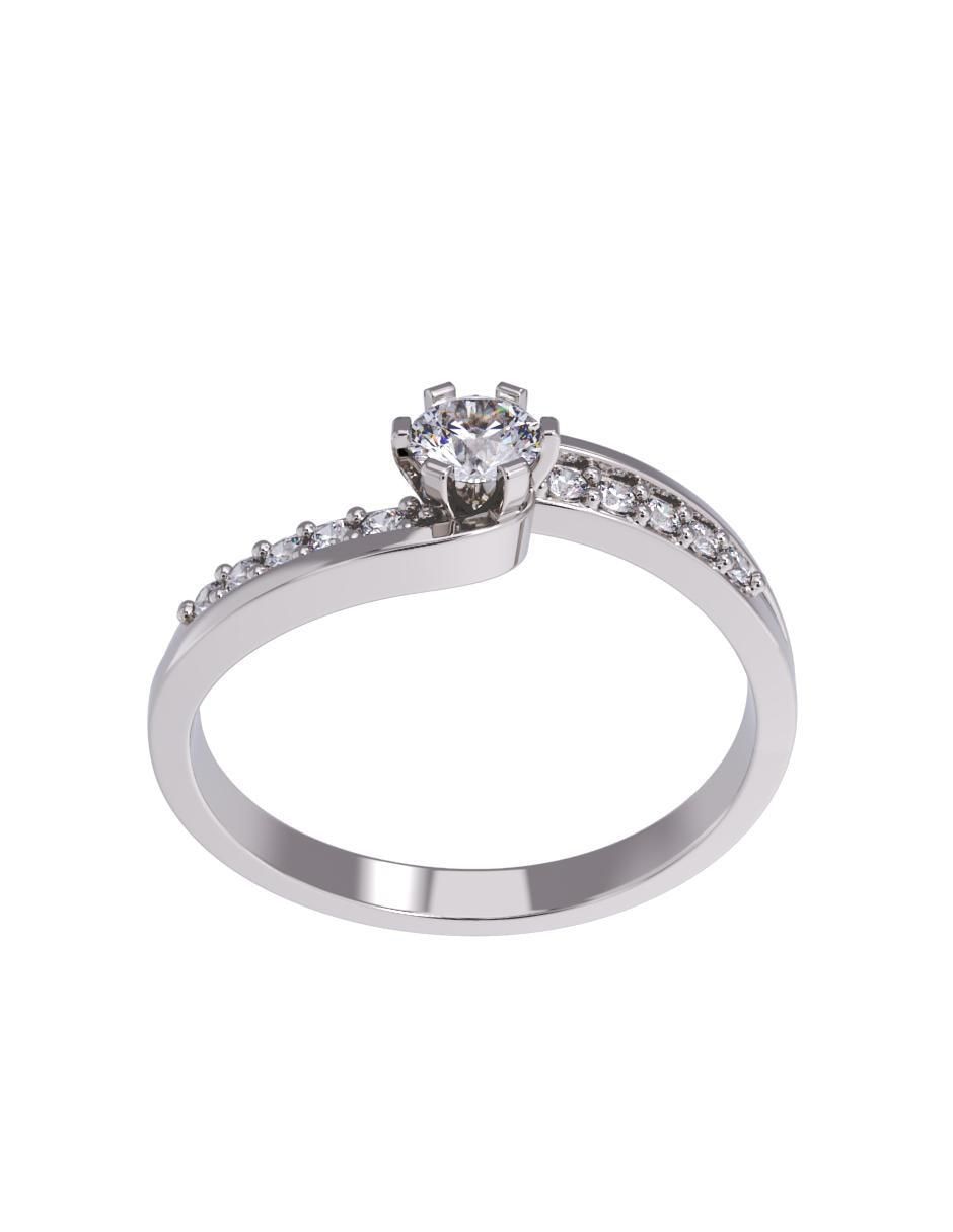 Anillo de compromiso de oro 14 k