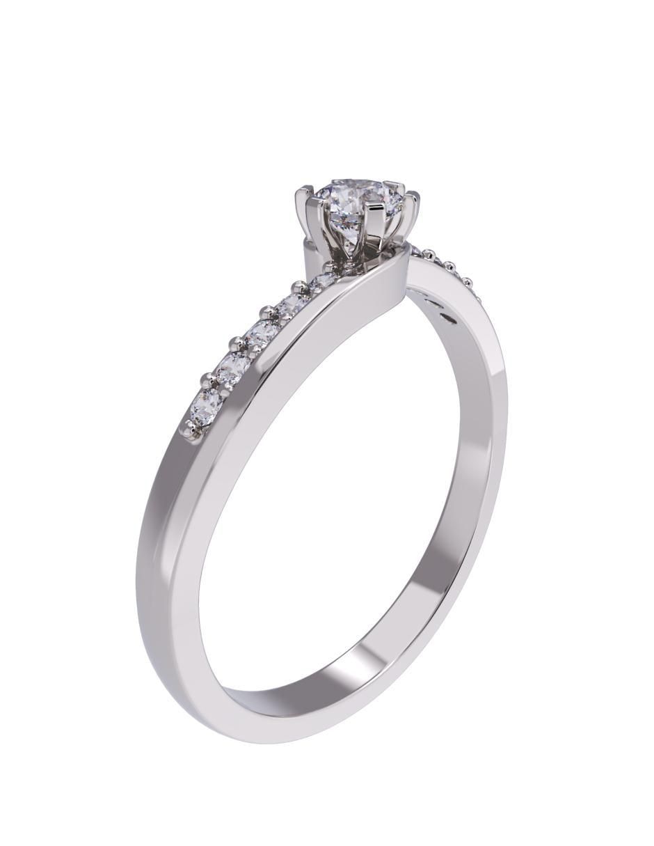 Anillo de compromiso de oro 14 k 2
