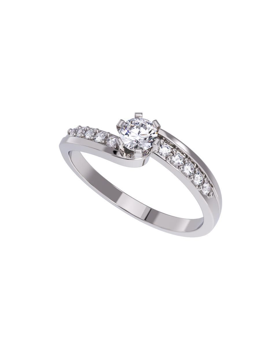 Anillo de compromiso de oro 14 k 4