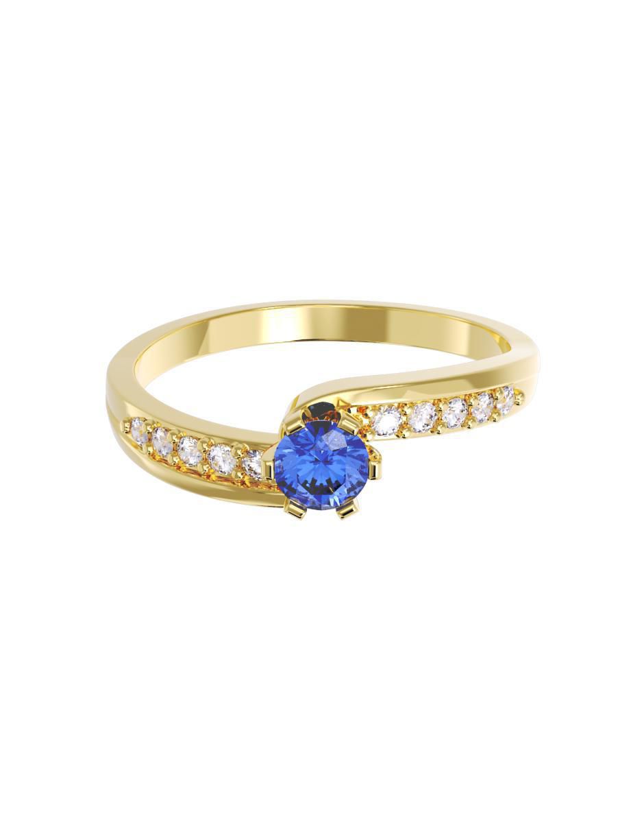 Anillo de compromiso de oro 14 k