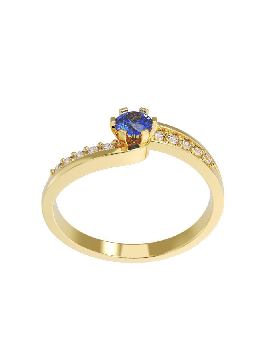 Anillo de compromiso de oro 14 k 2