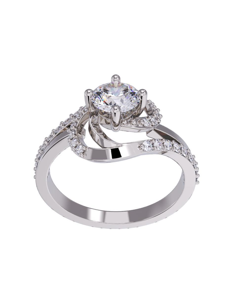 Anillo de compromiso de oro 10 k 2