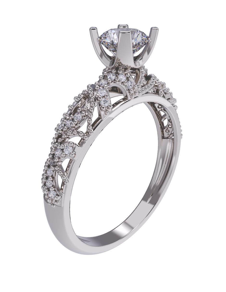 Anillo de compromiso de oro 10 k 3