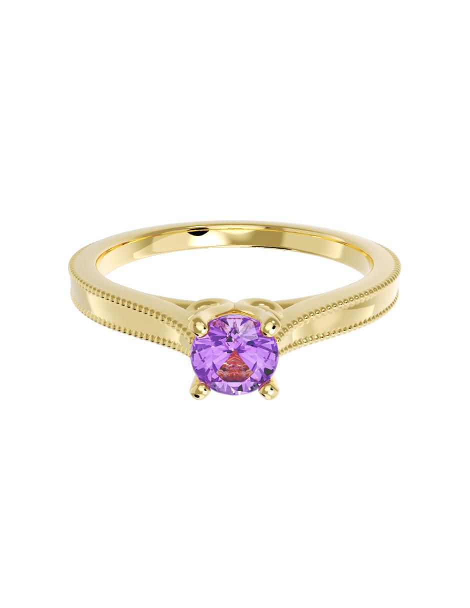 Anillo de compromiso de oro 14 k