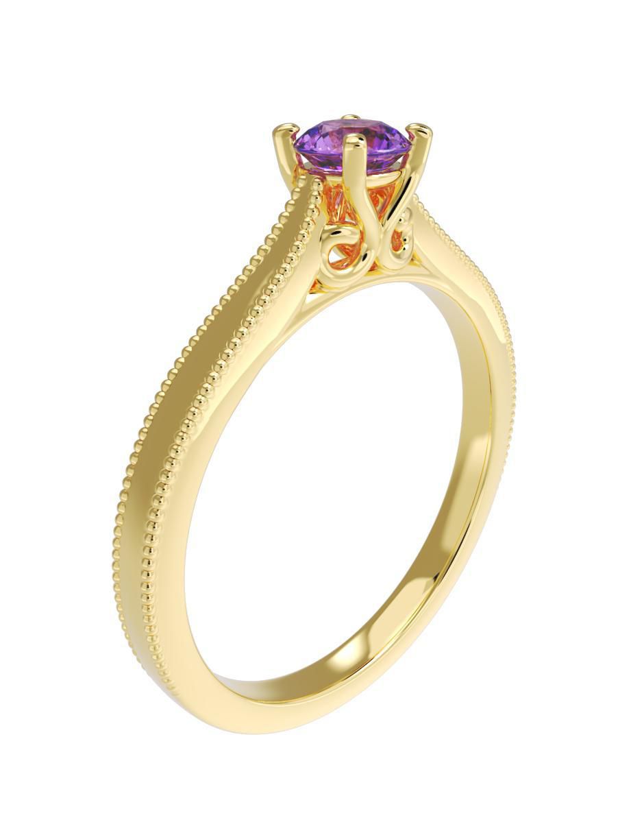 Anillo de compromiso "de" oro 14 k fonelli sin familia zirconia