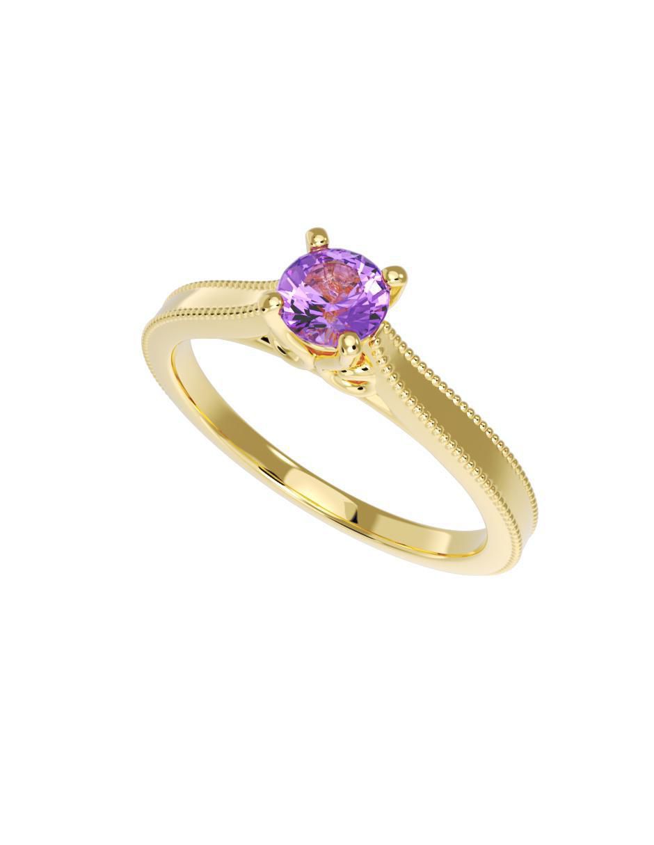 Anillo de compromiso "de" oro 14 k fonelli sin familia zirconia