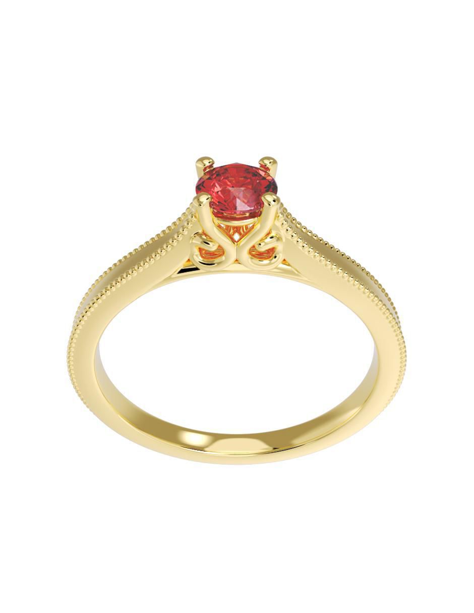 Anillo de compromiso "de" oro 14 k fonelli sin familia zirconia
