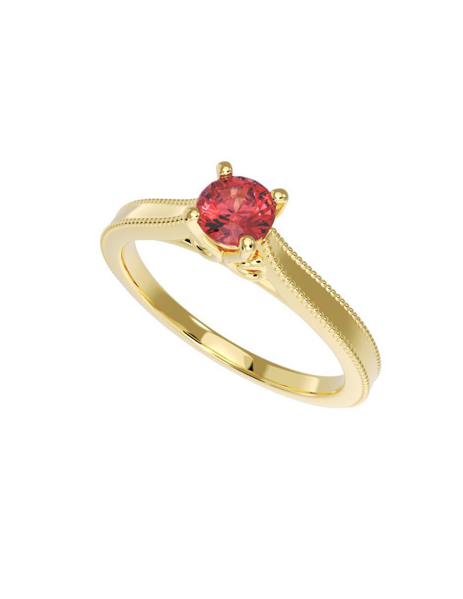Anillo de compromiso "de" oro 14 k fonelli sin familia zirconia