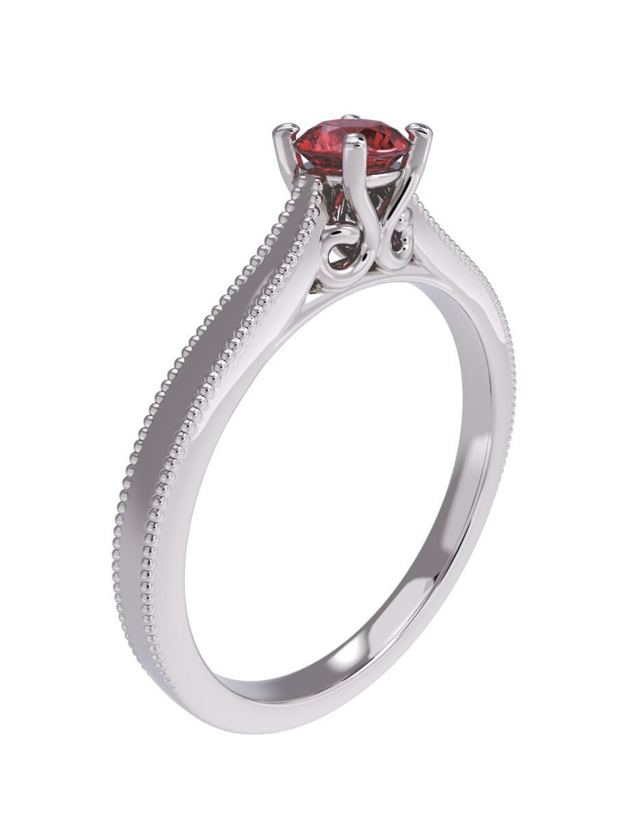 Anillo de compromiso de oro 14 k 3