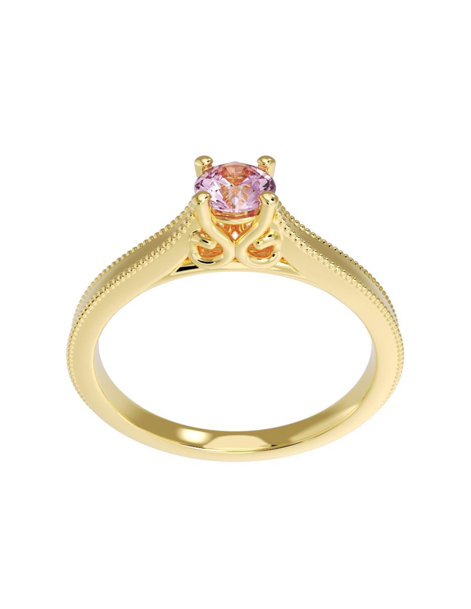 Anillo de compromiso "de" oro 14 k fonelli sin familia zirconia