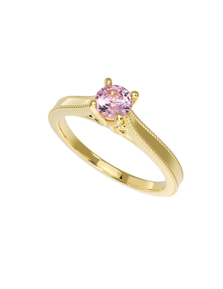 Anillo de compromiso "de" oro 14 k fonelli sin familia zirconia