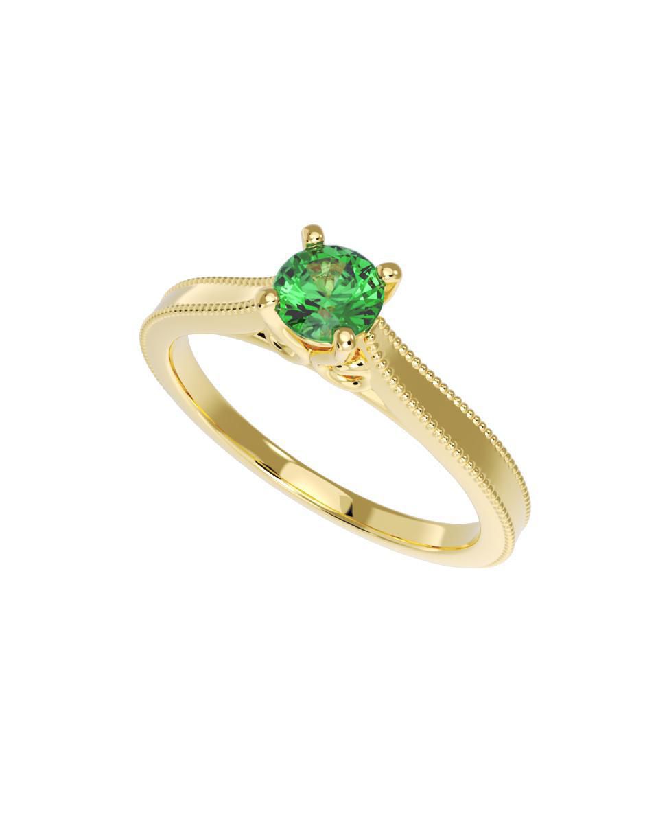 Anillo de compromiso "de" oro 14 k fonelli sin familia zirconia