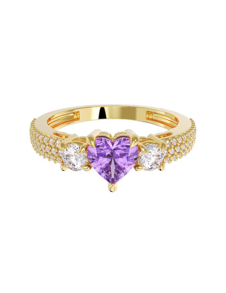 Anillo de compromiso de oro 14 k