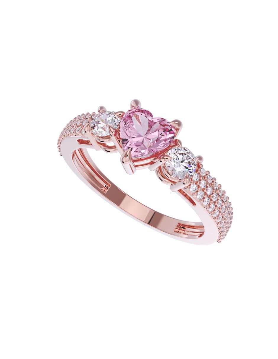 Anillo de compromiso de oro 14 k 4