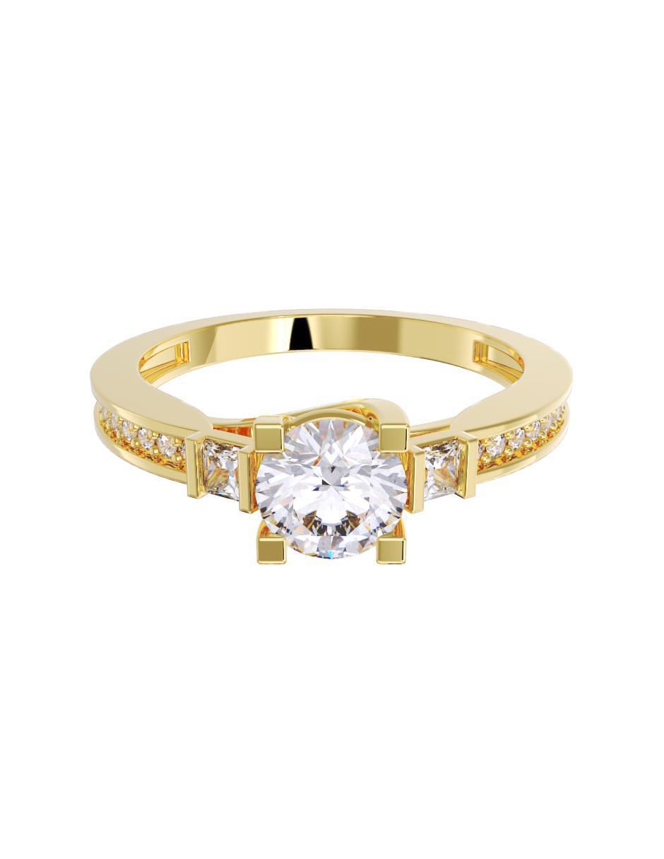 Anillo de compromiso de oro 14 k