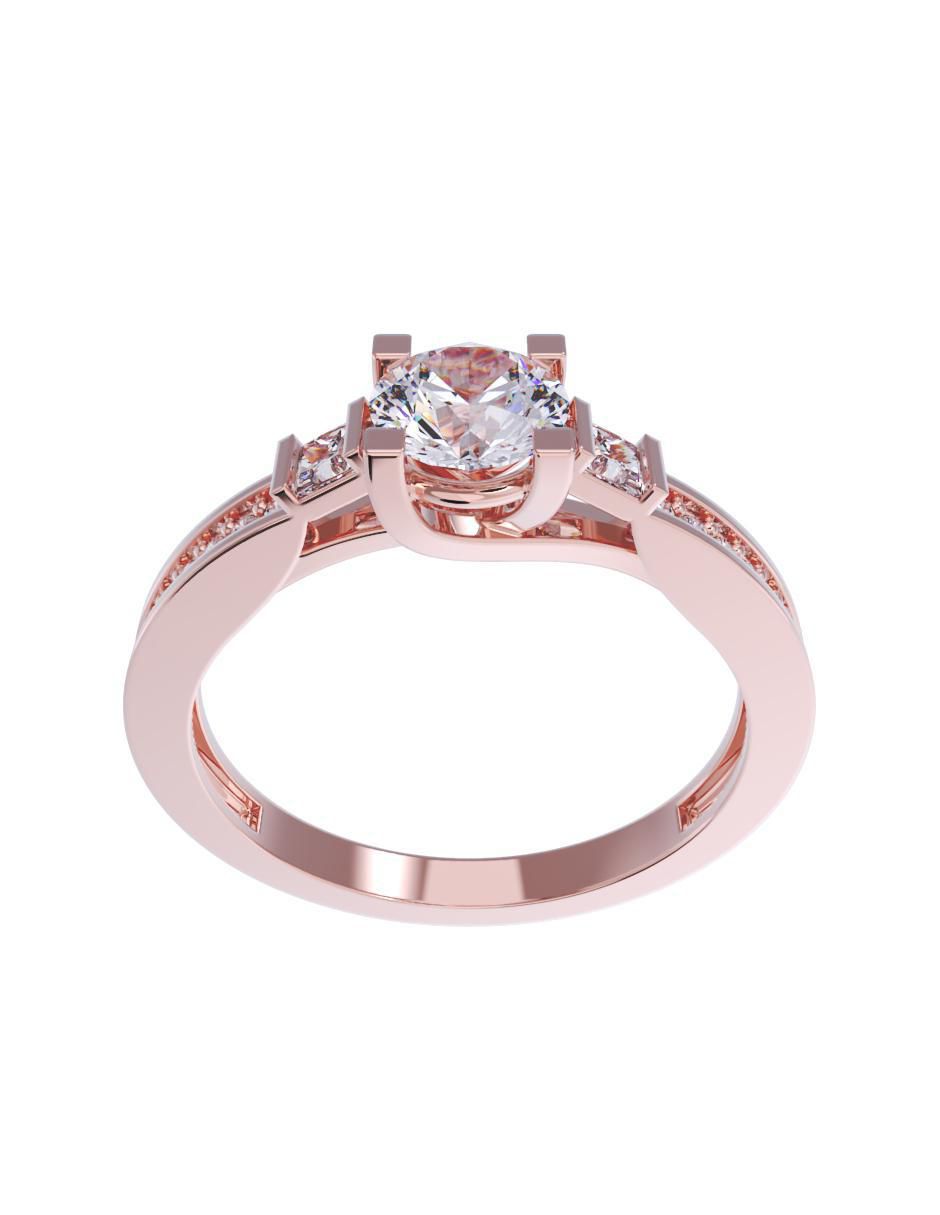 Anillo de compromiso de oro 14 k 2