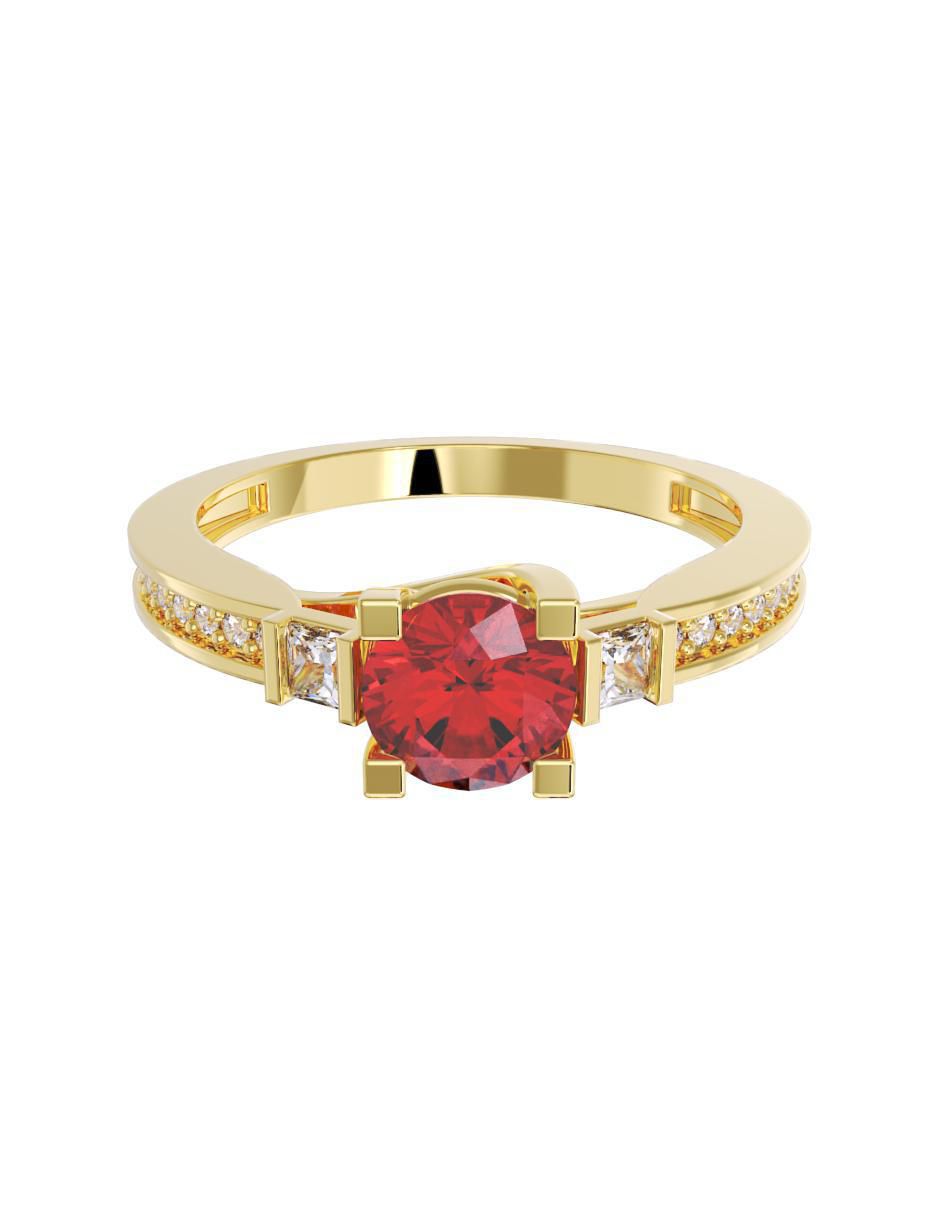 Anillo de compromiso de oro 14 k