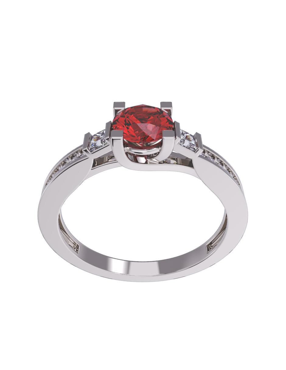 Anillo de compromiso de oro 14 k 2