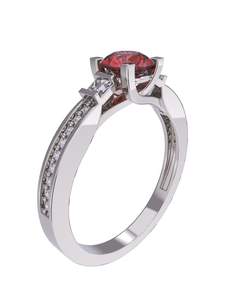 Anillo de compromiso de oro 14 k 3