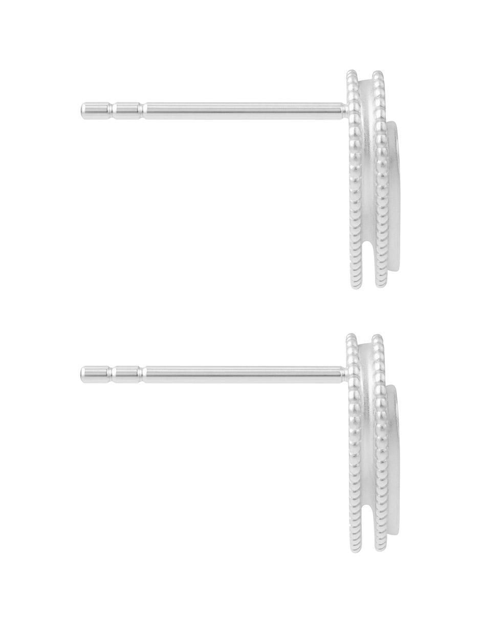 Broqueles de corazón de plata p 925 zirconia 4