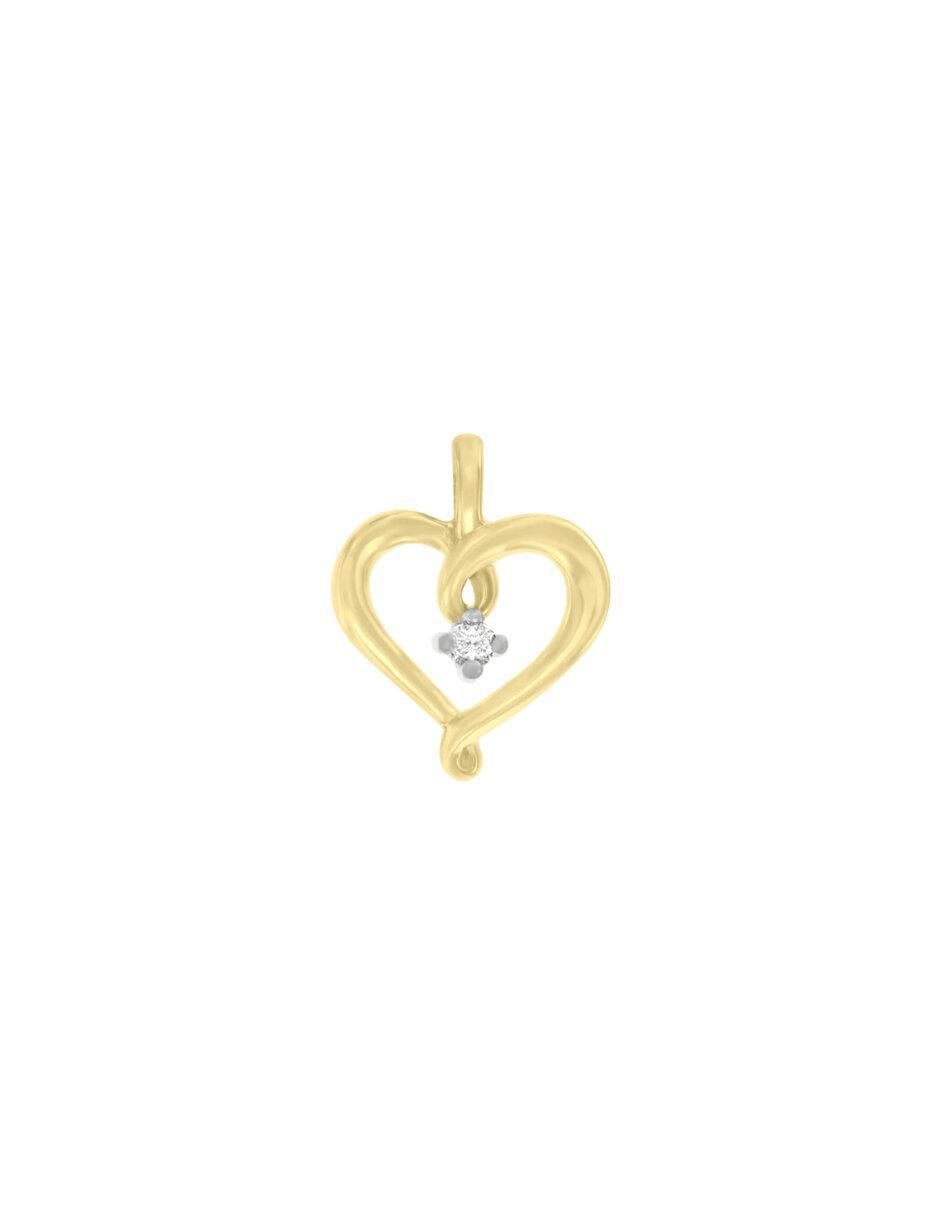 Dije de corazón coracao de oro 14 K diamante Dije de corazón coracao de oro 14 K diamante