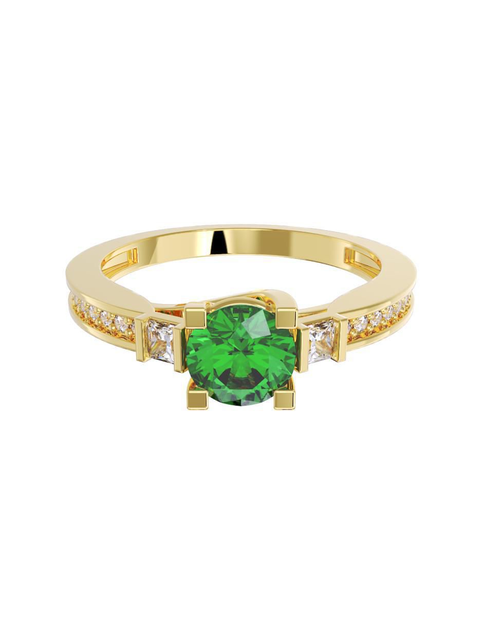 Anillo de compromiso de oro 14 k