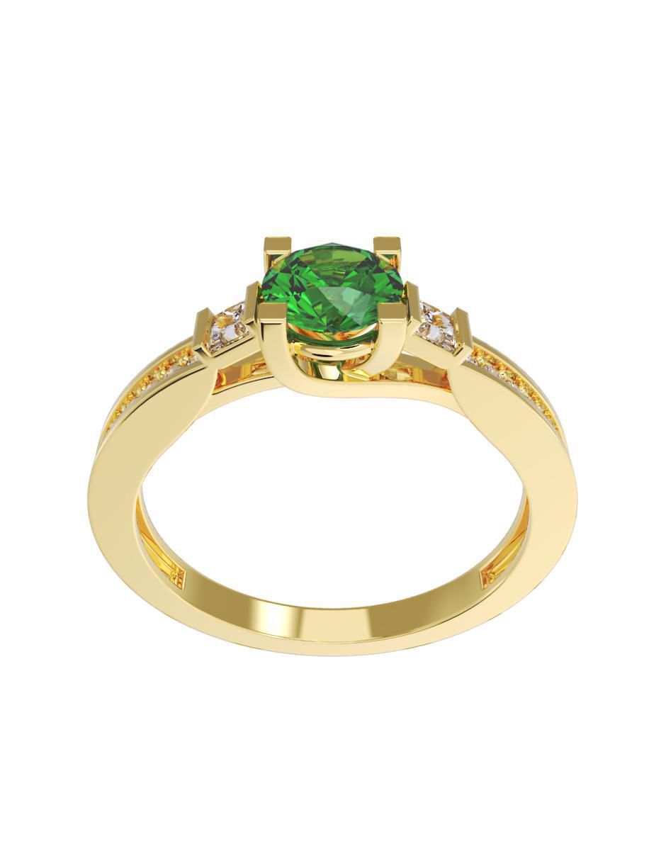 Anillo de compromiso "de" oro 14 k fonelli sin familia zirconia