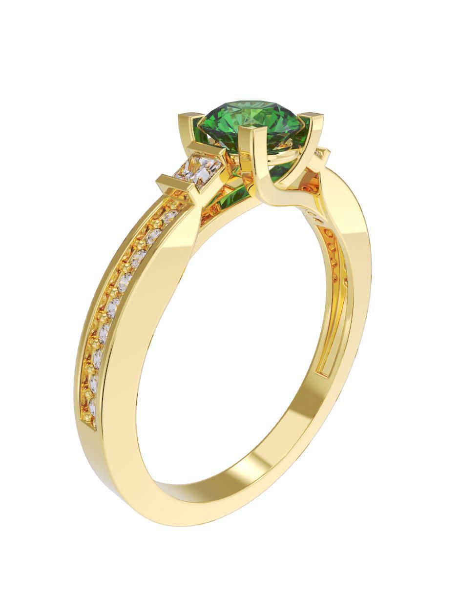 Anillo de compromiso "de" oro 14 k fonelli sin familia zirconia