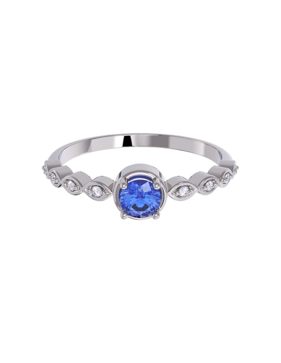 Anillo de compromiso de oro 14 k
