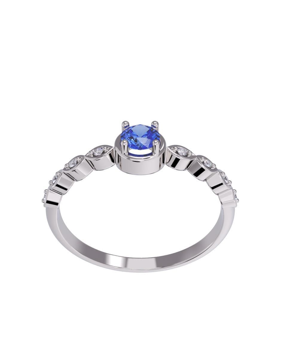Anillo de compromiso de oro 14 k 2