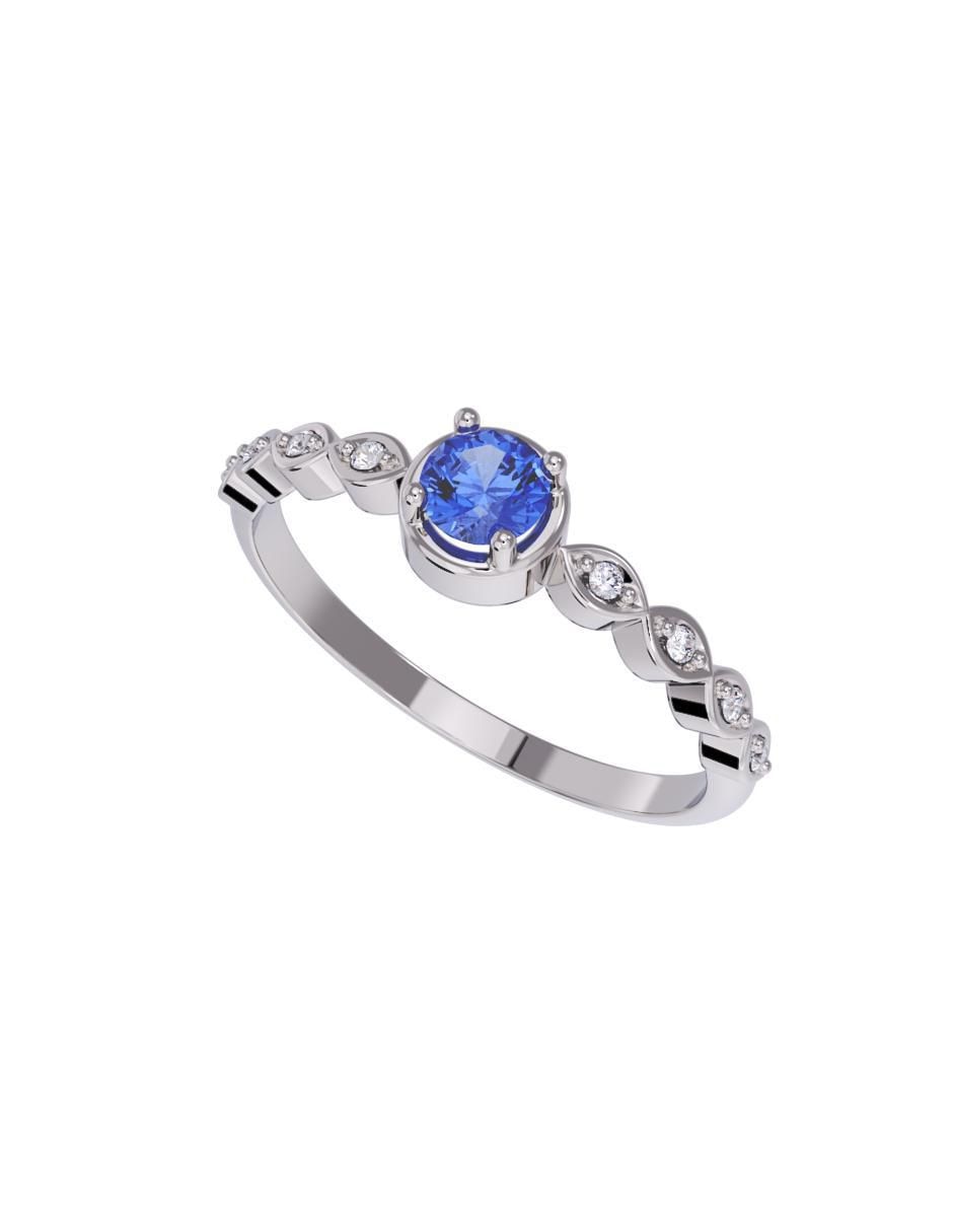 Anillo de compromiso de oro 14 k 4