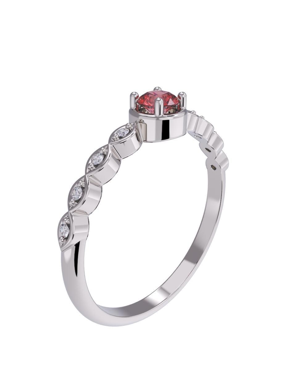 Anillo de compromiso de oro 14 k 3
