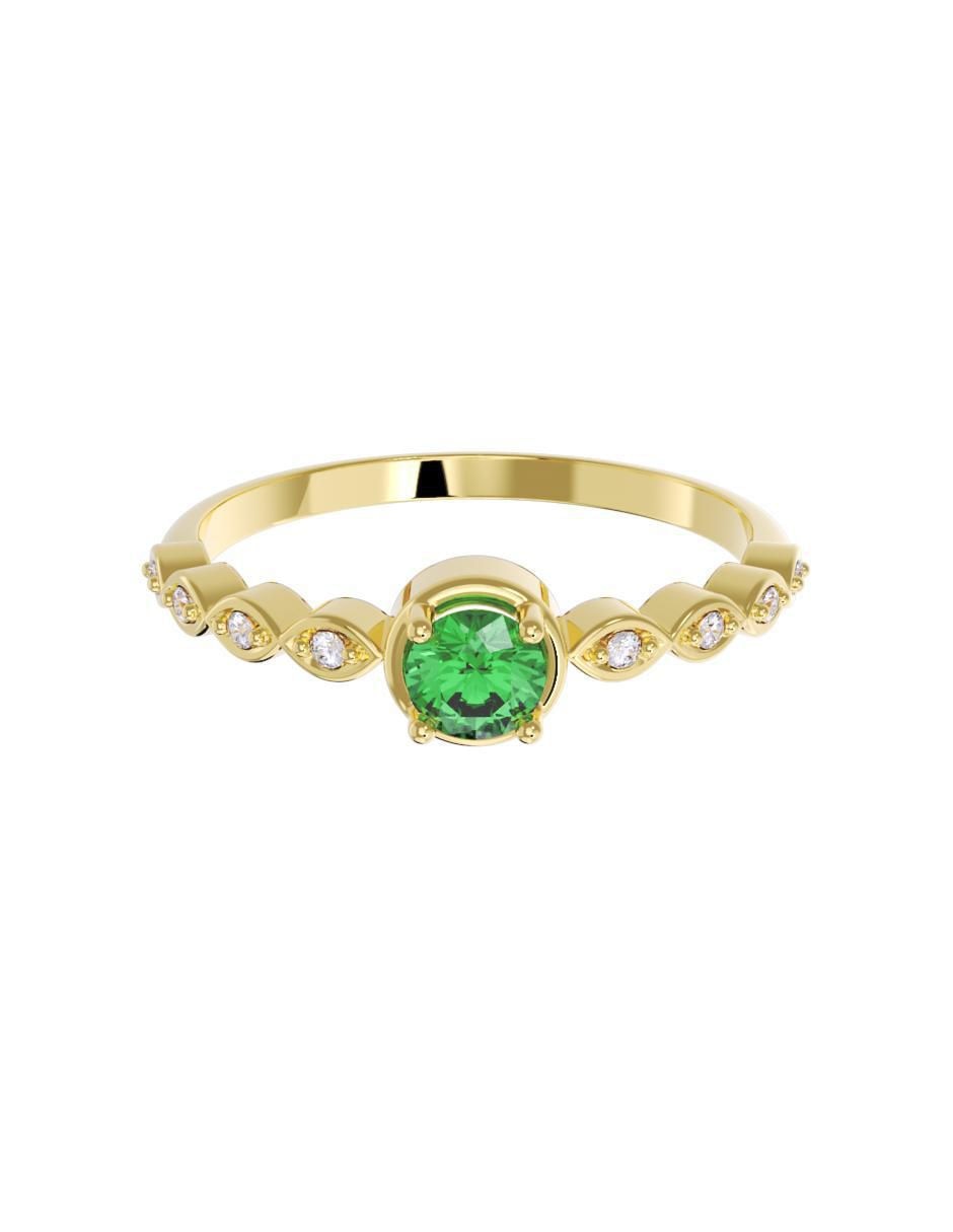 Anillo de compromiso de oro 14 k