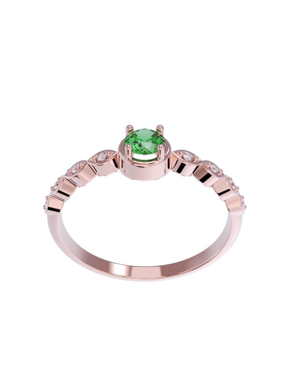Anillo de compromiso de oro 14 k 2