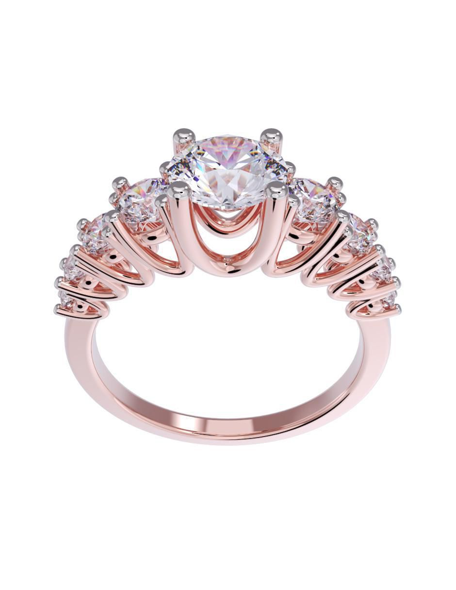 Anillo de compromiso de oro 14 k 2