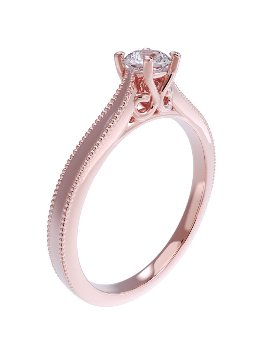 Anillo de compromiso de oro 10 k 3